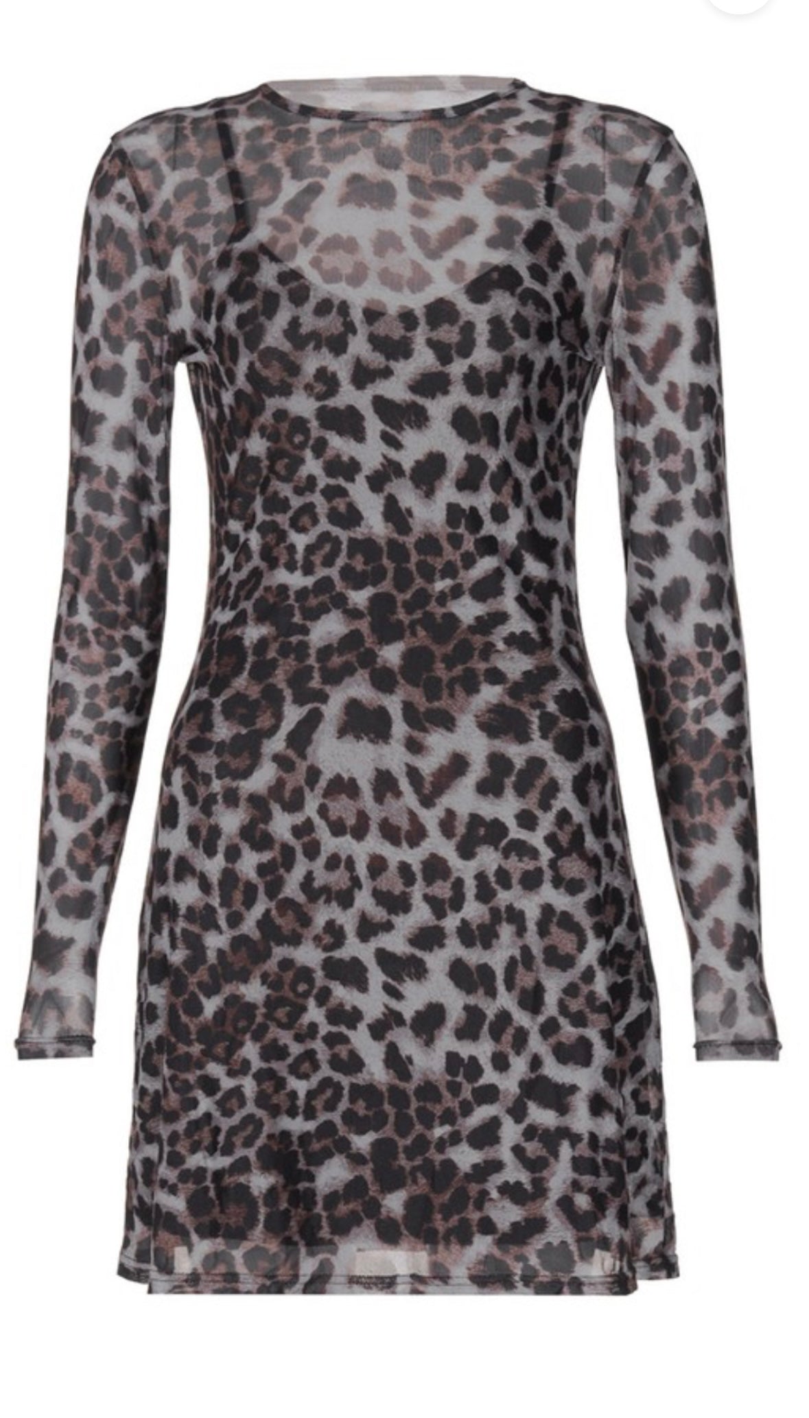 (PRE ORDER) Leopard Print Mini Dress-Ships 1/03