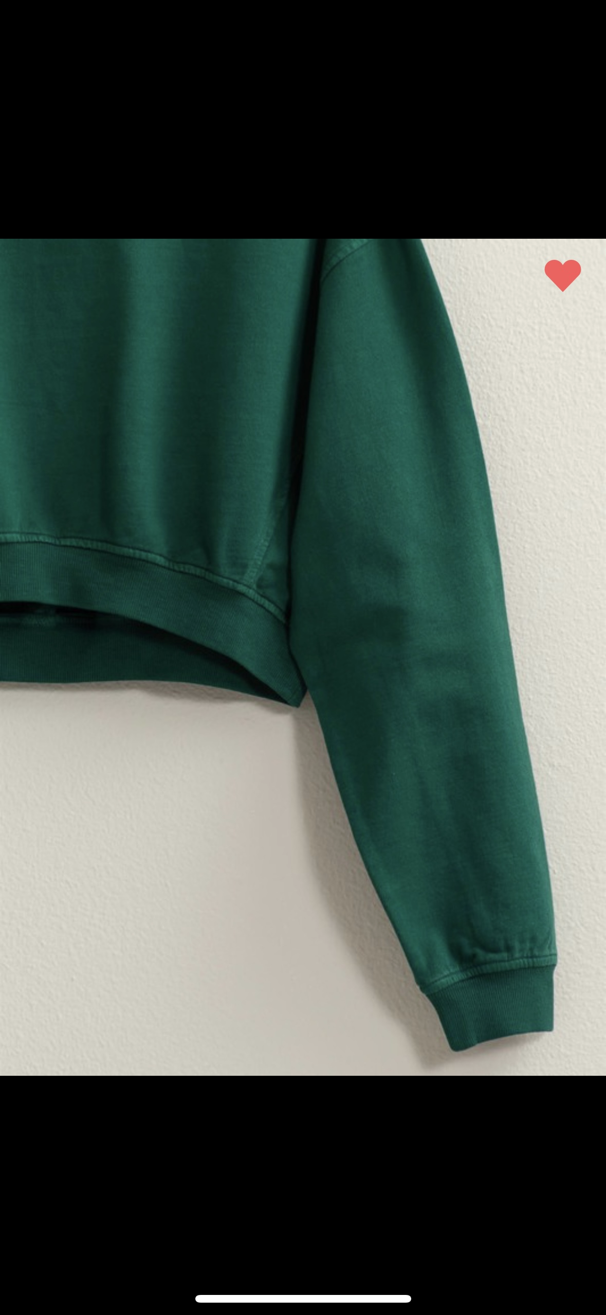 Pine Green Crop Sweatshirt